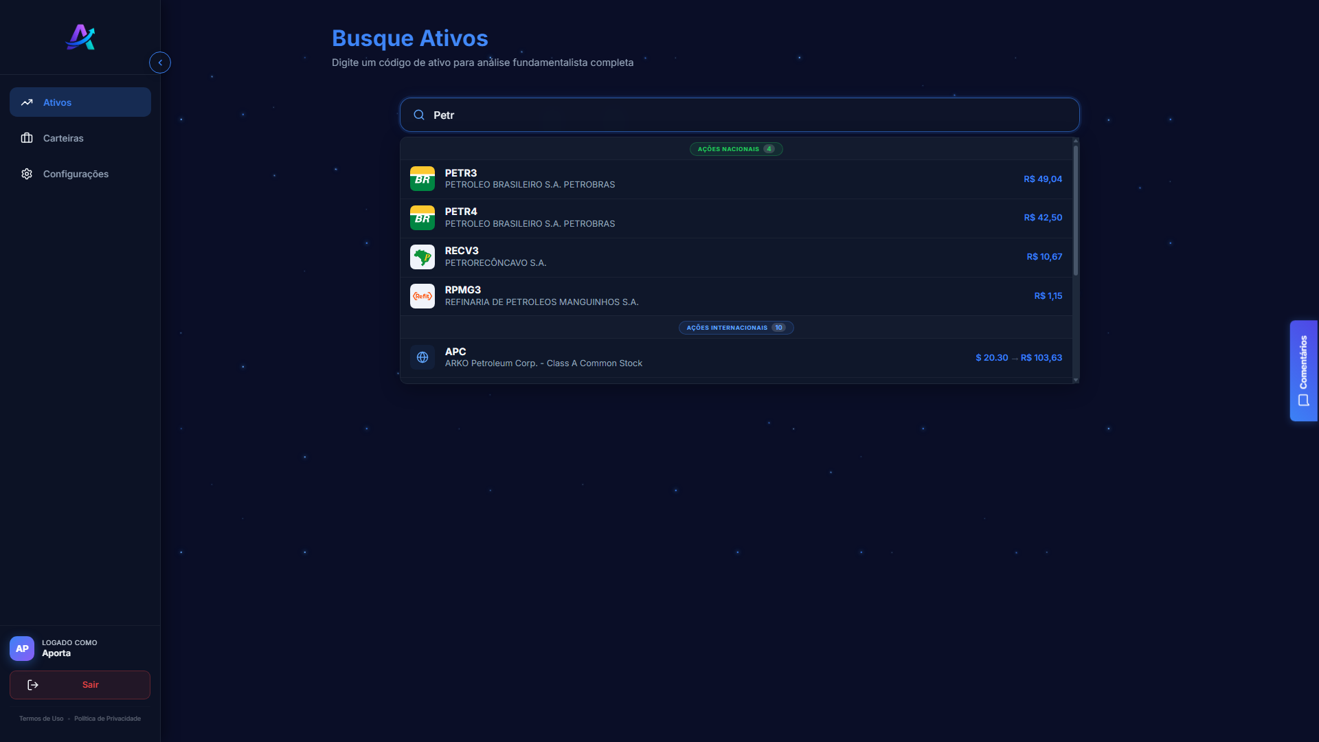 Ativos - Web