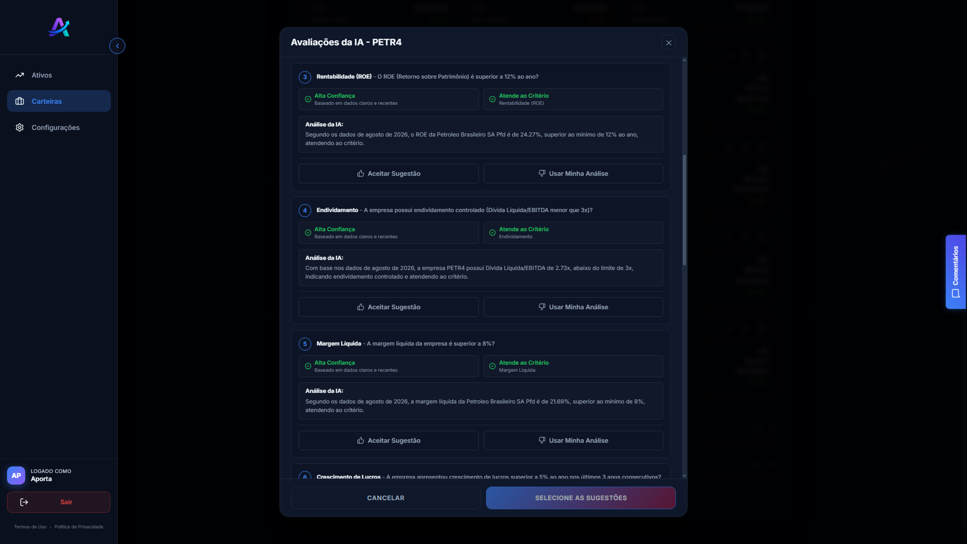 Sugestões IA - Web